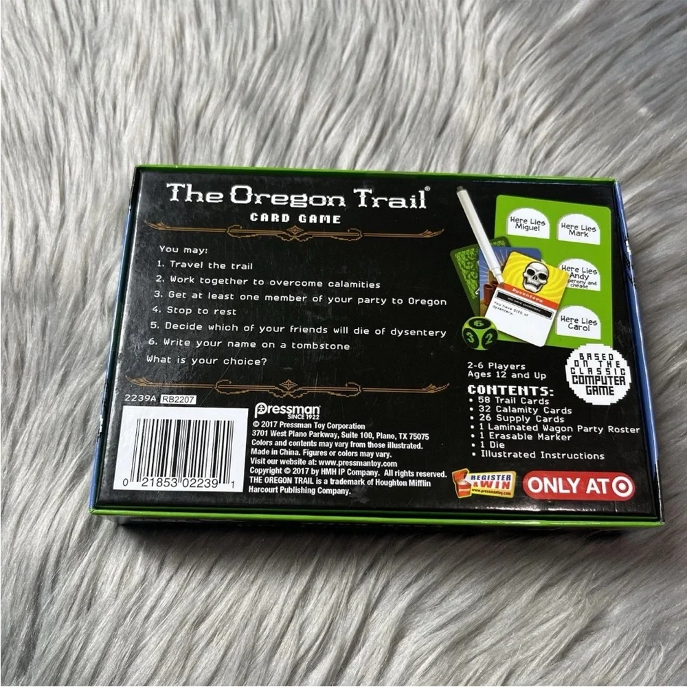 The Oregon Trail Card Game Target Exclusive Pressman Complete